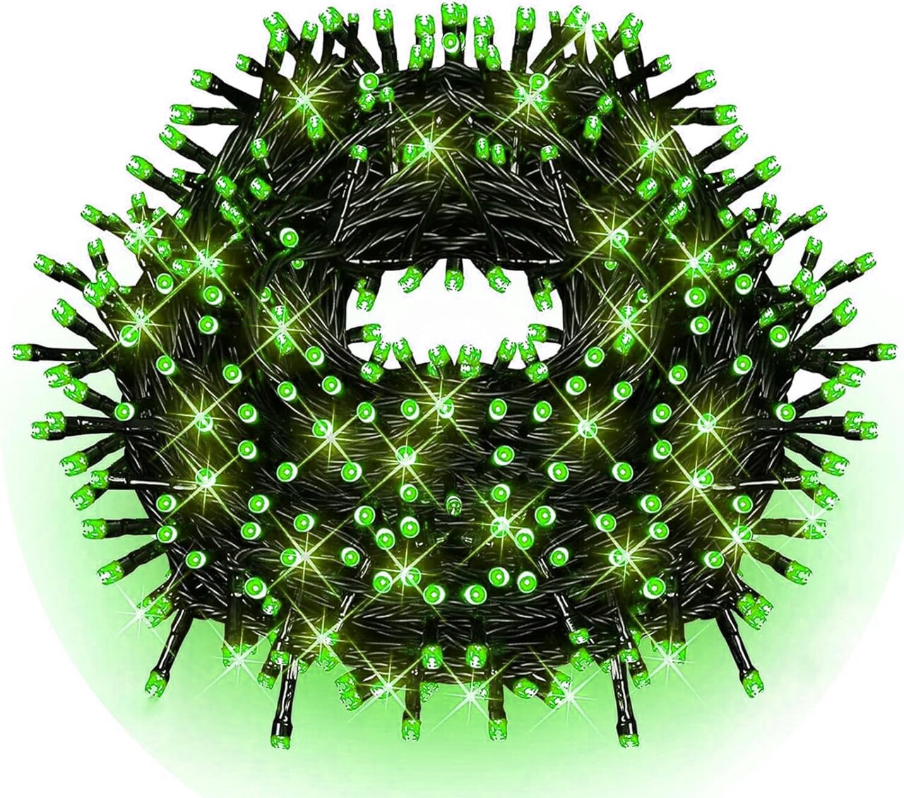 FULLBELL Christmas Decorations Halloween String Lights Outdoor, Green LED Halloween Lights, Green Light for Tree Halloween Decorations.